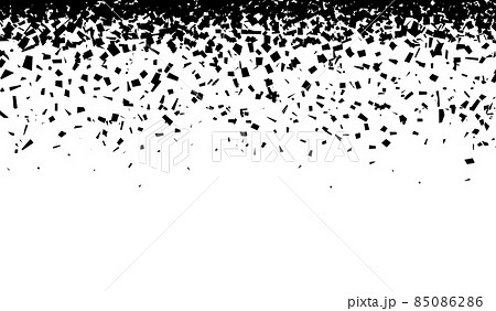 Falling particles background. Black shatter debris, destructives shapes of break. Modern geometric banner template, flying particle recent vector illustration Falling particles background. Black shatter debris, destructives shapes of break. Modern geometric banner template, flying particle recent vector illustration 85086286