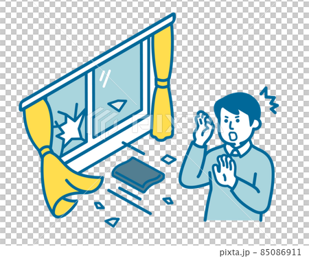 強風導致窗戶開裂 85086911