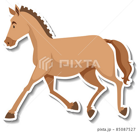 A horse animal cartoon sticker A horse animal cartoon sticker 85087527