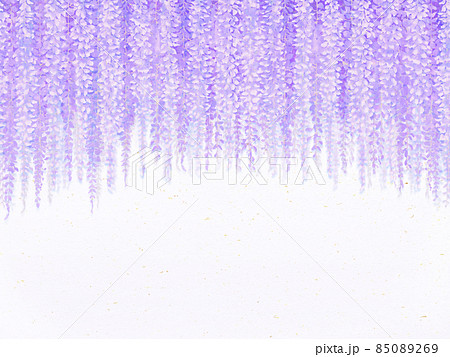 白い和紙と幻想的な紫色の藤の花背景のイラスト素材 白い和紙と幻想的な紫色の藤の花背景のイラスト素材