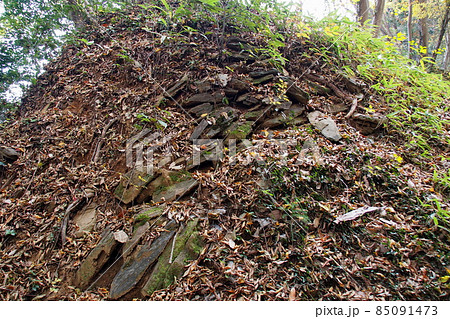 小倉城跡(武蔵国)、本郭虎口の石垣【埼玉県ときがわ町】 85091473