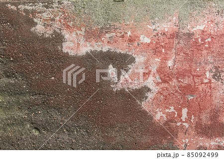 Old dirty dark cement wall with traces of mold and water stains texture damaged disturbed background Old dirty dark cement wall with traces of mold and water stains texture damaged disturbed background 85092499