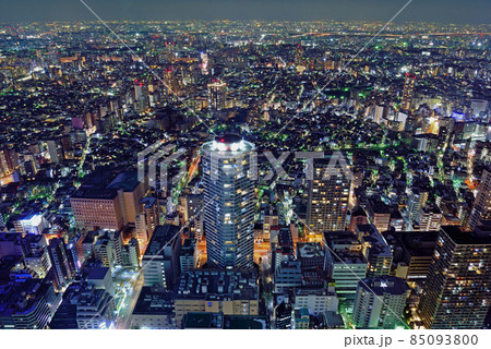 サンシャイン60展望台から望む夜景 85093800