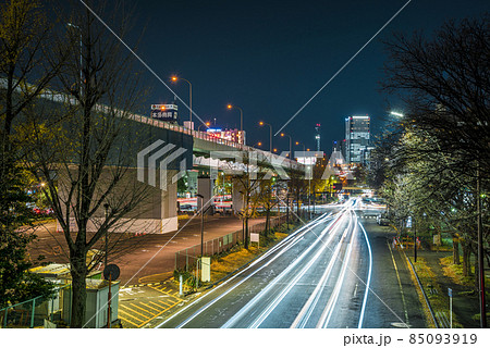 《愛知県》名古屋都市風景 若宮大通の夜景 《愛知県》名古屋都市風景 若宮大通の夜景 85093919