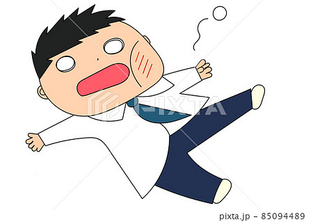 頬を腫らせて気絶 85094489