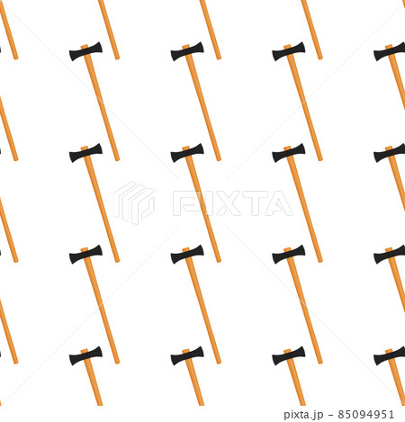 Illustration on theme pattern steel axes with wooden handle 85094951