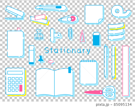 文具套裝線描圖 文具套裝線描圖 85095134