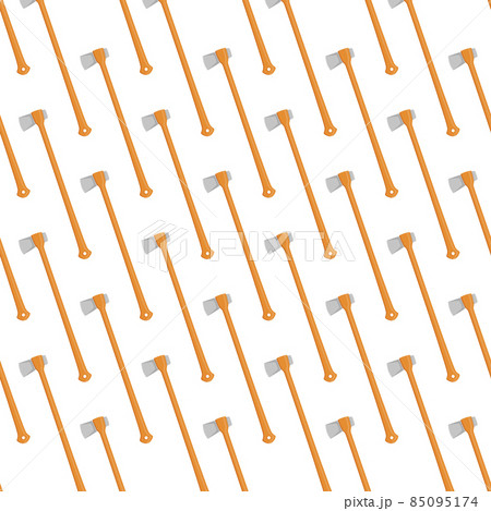 Illustration on theme pattern steel axes with wooden handle 85095174