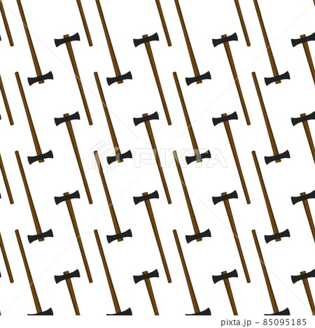 Illustration on theme pattern steel axes with wooden handle Illustration on theme pattern steel axes with wooden handle 85095185