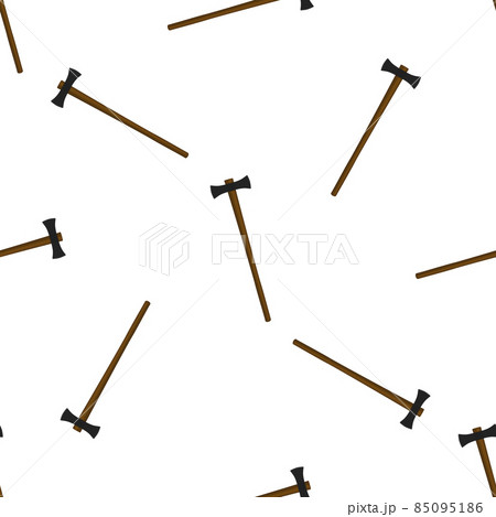 Illustration on theme pattern steel axes with wooden handle 85095186