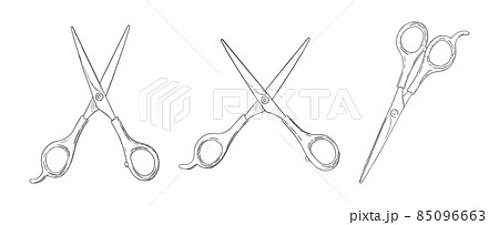 Scissors Set Hairdresser Shears Tool Vector Stock Illustration