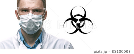 Young doctor against new corona virus infection 85100003