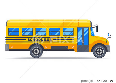 Yellow School Bus For Transporting Small のイラスト素材