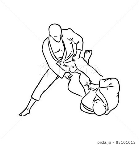 Brazilian Jiu Jitsu Technique in Vector Illustration 85101015