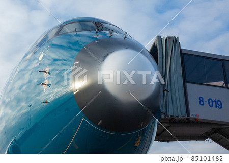 Plane Airbus A350-900 Vietnam Airlines at Sheremetyevo airport in Moscow. 85101482