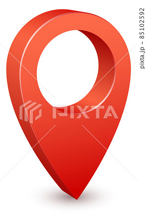 Red geo pin. Destination pointer. Realistic map tag Red geo pin. Destination pointer. Realistic map tag 85102592