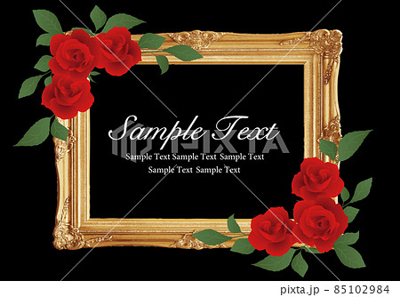 赤い薔薇とゴールドフレーム 赤い薔薇とゴールドフレーム 85102984
