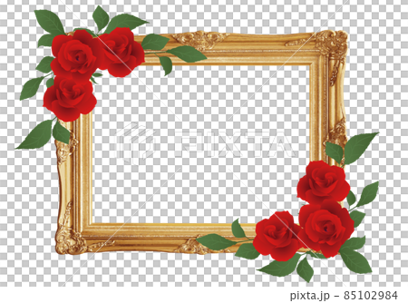 赤い薔薇とゴールドフレーム 赤い薔薇とゴールドフレーム 85102984