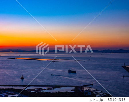 大阪湾の夕景 大阪湾の夕景 85104353