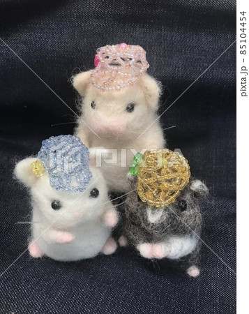 羊毛フェルト ハンドメイド 小動物 ハムスター （rina's shop*て