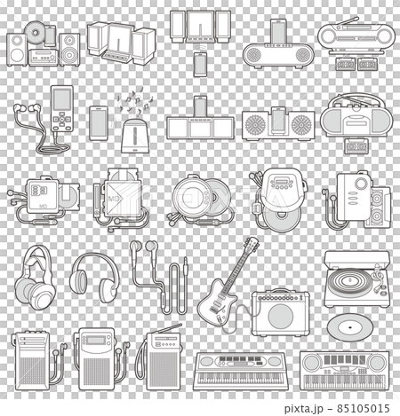 様々な電化製品のイラスト / 音楽関連の電化製品 85105015