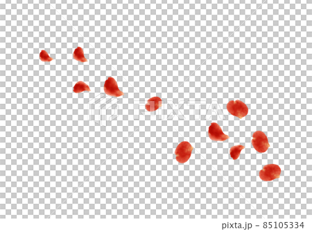 赤いバラの花びらが舞い散るイラスト 85105334