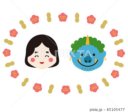 節分の日　鬼と福の神　青鬼 85105477