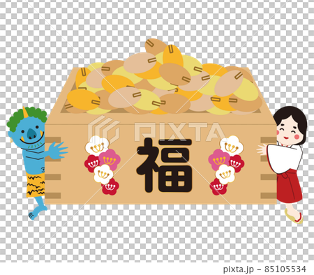 Ao Oni and Fuku Setsubun with a large amount of beans 85105534