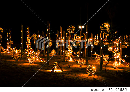 高知県芸西村の竹灯り 85105686