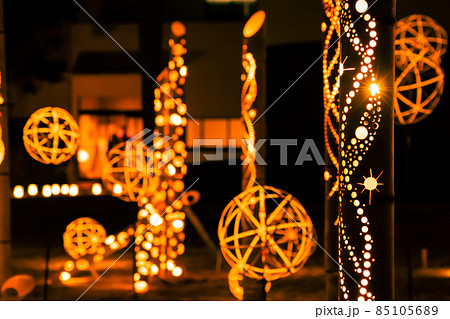 高知県芸西村の竹灯り 85105689