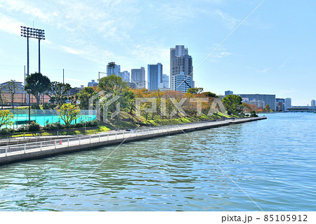 八枝橋／東雲北運河より東雲、豊洲方面を望む(東京都江東区)【2021.11】 85105912