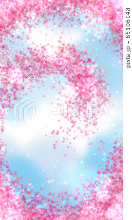 舞い踊る花びらのイラストのイラスト素材