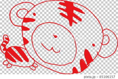 Bad tiger picture Children's graffiti Tiger year Bad tiger picture Children's graffiti Tiger year 85106157