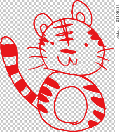 Bad tiger picture Children's graffiti Tiger year Bad tiger picture Children's graffiti Tiger year 85106158