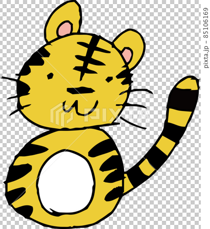 Bad tiger picture Children's graffiti Tiger year Bad tiger picture Children's graffiti Tiger year 85106169