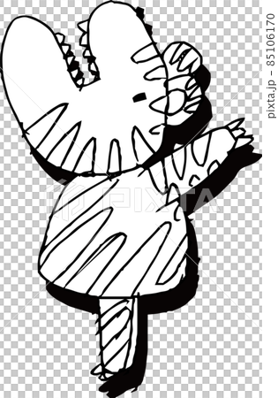 Bad tiger picture Children's graffiti Tiger year 85106170