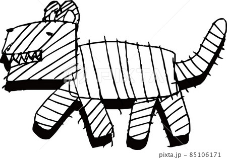 下手な虎の絵 子供の落書き 寅年 下手な虎の絵 子供の落書き 寅年 85106171