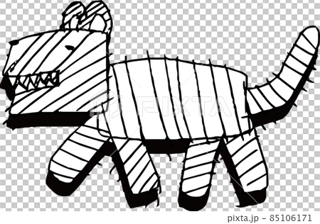 Bad tiger picture Children's graffiti Tiger year 85106171