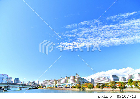 しおかぜ橋／汐見運河、ヴェッセル木場南周辺方面を望む(東京都江東区)【2021.11】 85107713