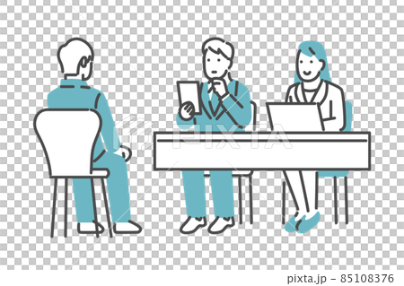 就職面接・面談する男性 85108376