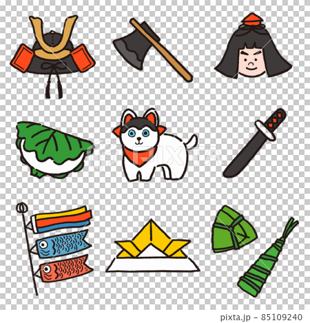 Illustration set of Dragon Boat Festival and Children's Day 85109240