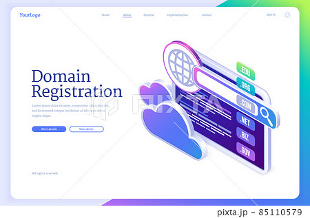 Domain registration, hosting service banner 85110579