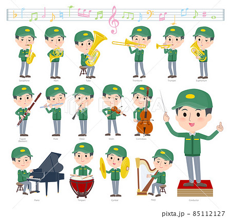 クラシック音楽演奏に関する運送配達員男性のセット 85112127