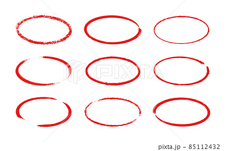 Ink oval frame. Grunge empty red boxes set. Ellipse borders collections. Rubber stamp imprint. Hand drawn vector illustration isolated on white background Ink oval frame. Grunge empty red boxes set. Ellipse borders collections. Rubber stamp imprint. Hand drawn vector illustration isolated on white background 85112432