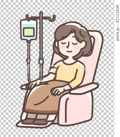 点滴を受けている女性 85112690