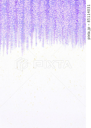 白い和紙と幻想的な紫色の藤の花背景 縦 白い和紙と幻想的な紫色の藤の花背景 縦 85114031