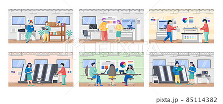Printing house polygraphy industry composition. Print and polygraphy industry concept. Printing house Printing house polygraphy industry composition. Print and polygraphy industry concept. Printing house 85114382