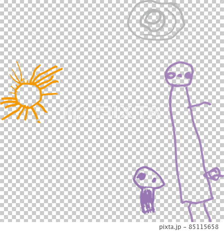 Alien parent and child drawn by a child 85115658
