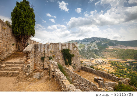 The Klis mountain fortress located northeast of Split, Croatia. 85115708