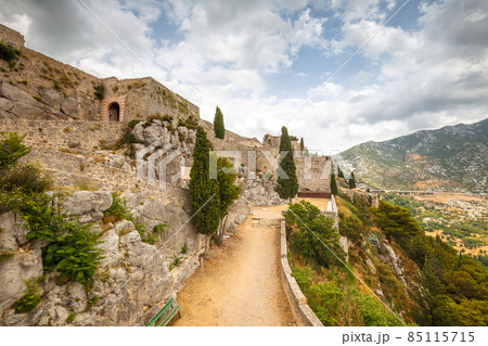 The Klis mountain fortress located northeast of Split, Croatia. 85115715